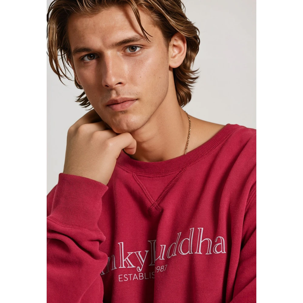 FUNKY BUDDHA Φούτερ με branded τύπωμα στο στήθος