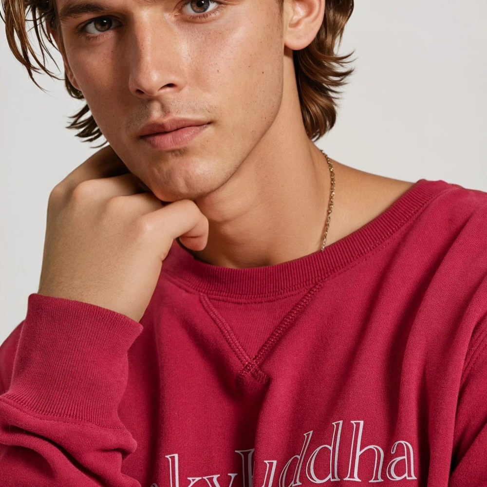 FUNKY BUDDHA Φούτερ με branded τύπωμα στο στήθος