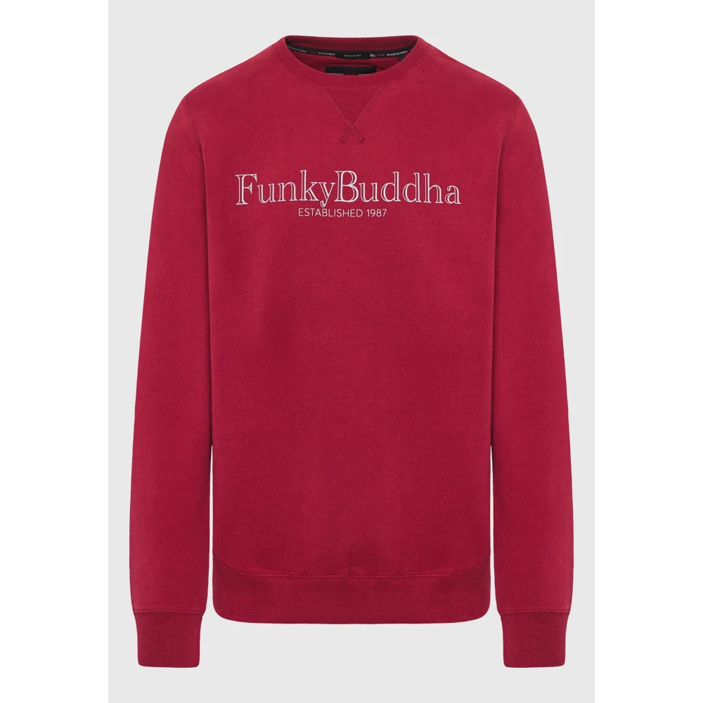 FUNKY BUDDHA Φούτερ με branded τύπωμα στο στήθος