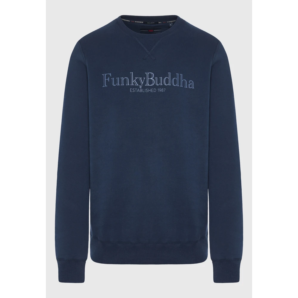 FUNKY BUDDHA Φούτερ με branded τύπωμα στο στήθος