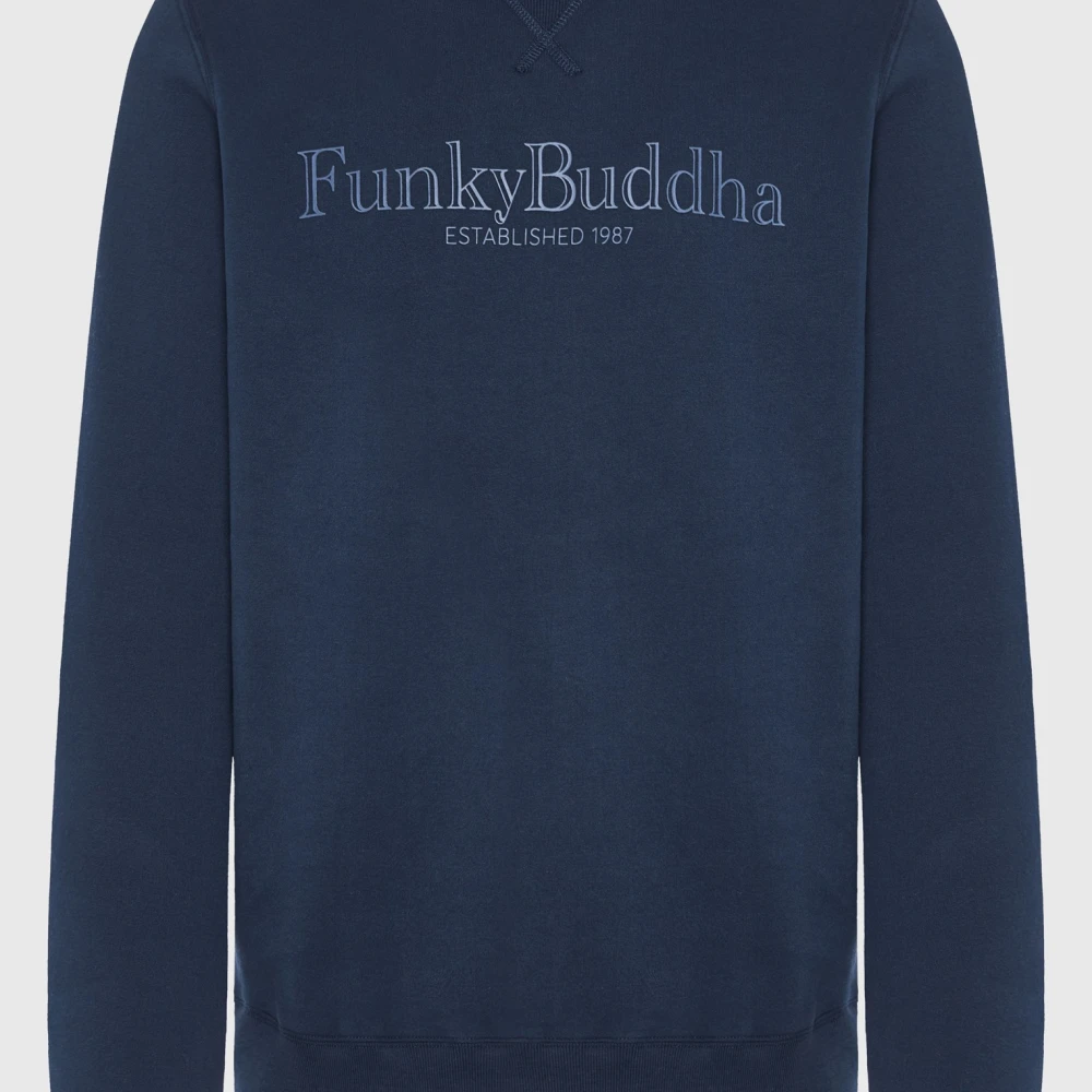 FUNKY BUDDHA Φούτερ με branded τύπωμα στο στήθος
