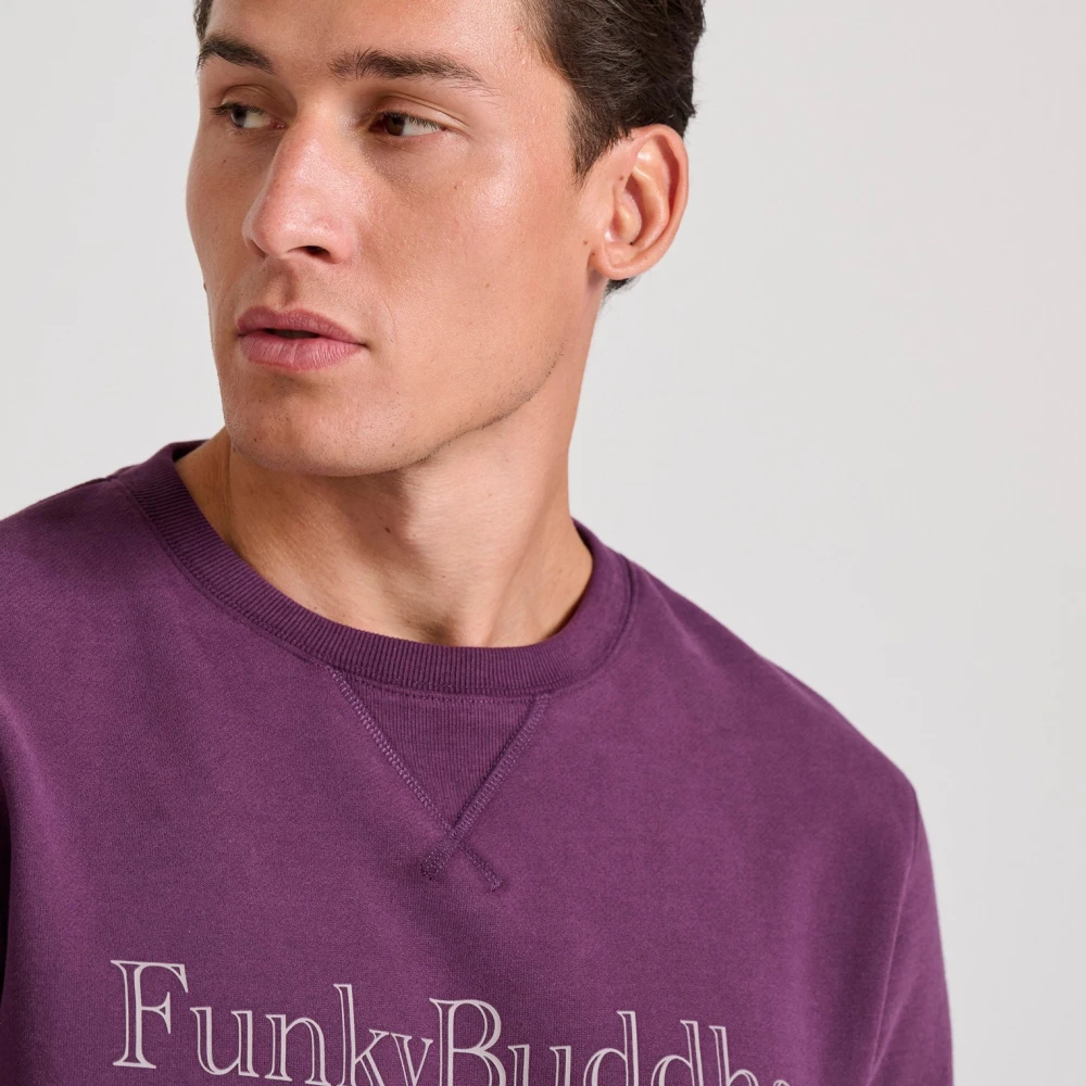 FUNKY BUDDHA Φούτερ με branded τύπωμα στο στήθος