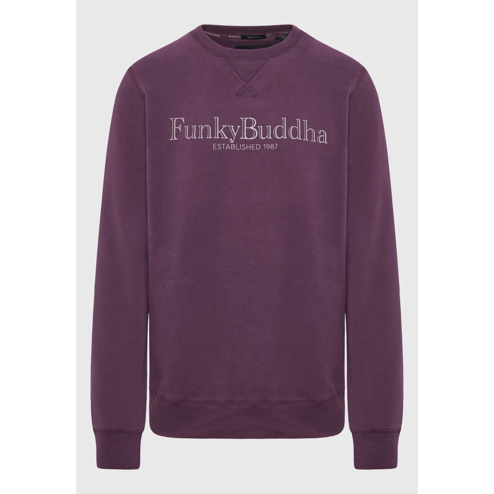 FUNKY BUDDHA Φούτερ με branded τύπωμα στο στήθος