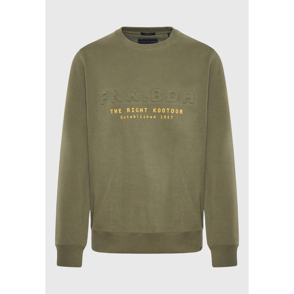 FUNKY BUDDHA Φούτερ με embossed τύπωμα στο στήθος