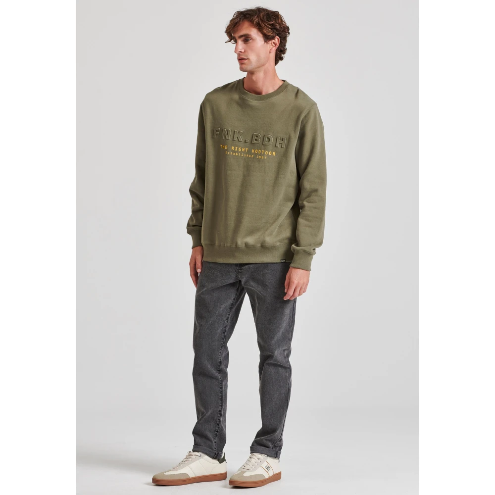 FUNKY BUDDHA Φούτερ με embossed τύπωμα στο στήθος