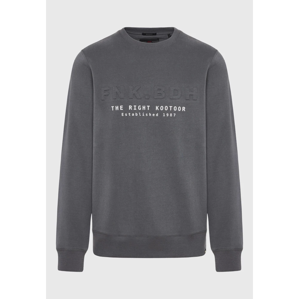 FUNKY BUDDHA Φούτερ με embossed τύπωμα στο στήθος