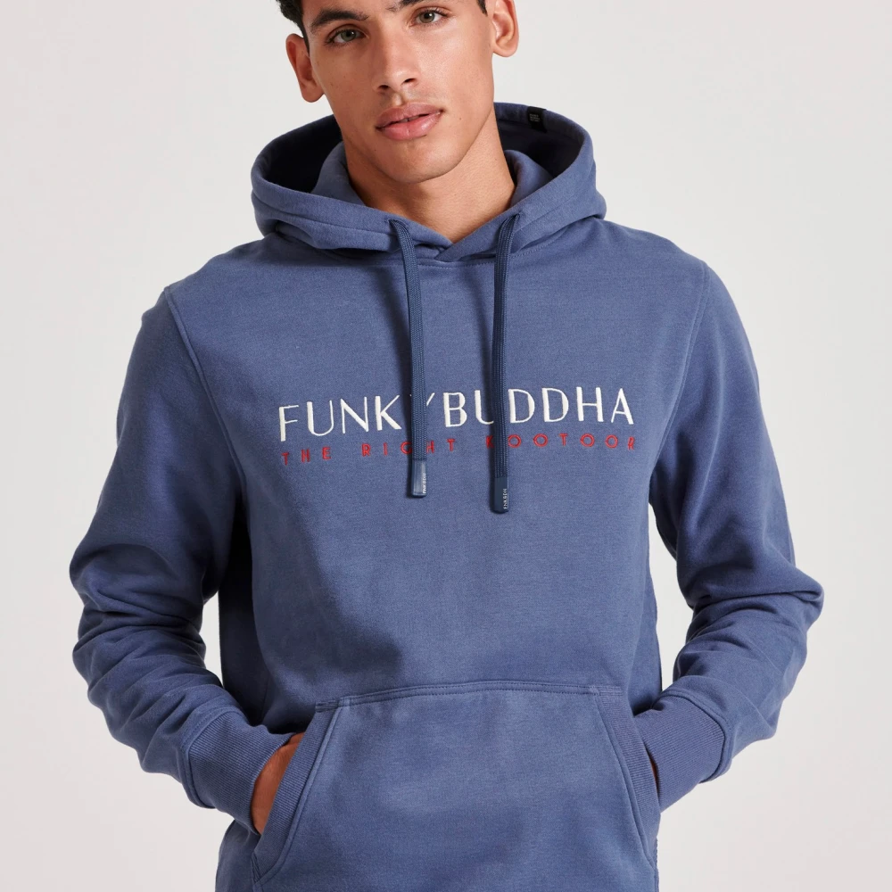 FUNKY BUDDHA Φούτερ με κέντημα στο στήθος