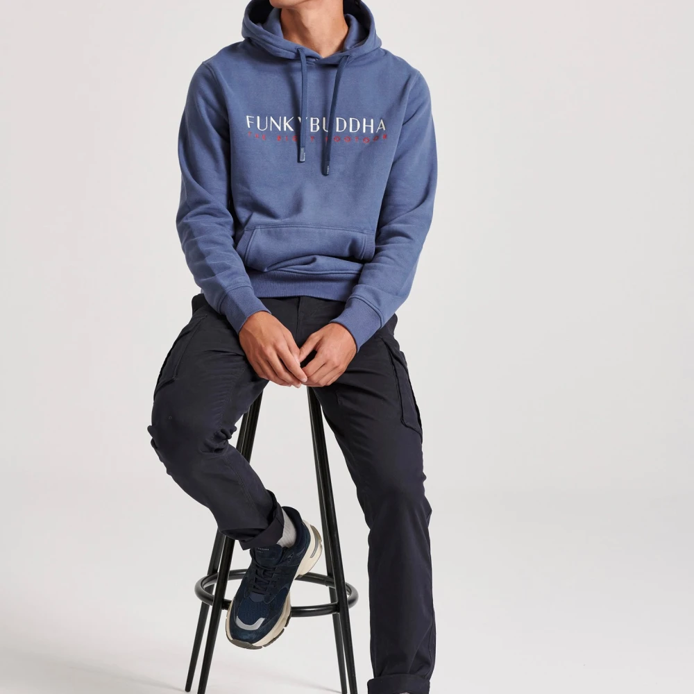 FUNKY BUDDHA Φούτερ με κέντημα στο στήθος