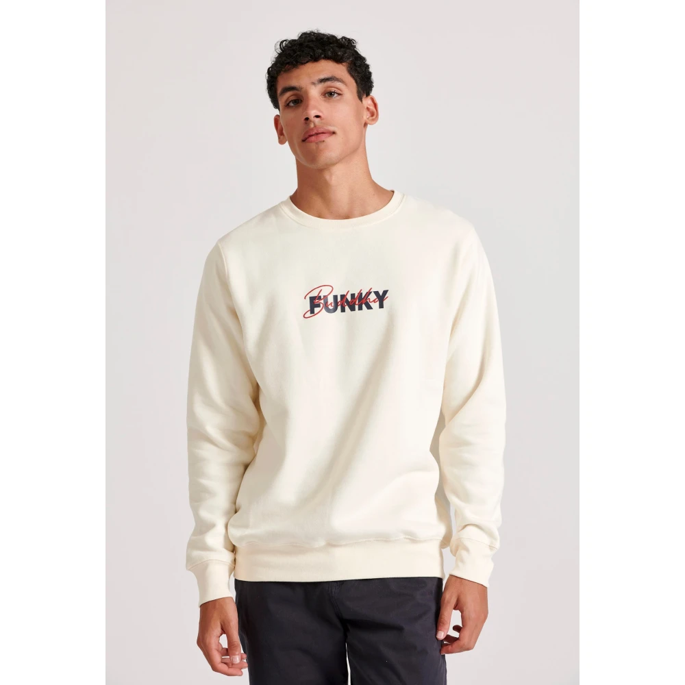 FUNKY BUDDHA Φούτερ με τύπωμα στο στήθος