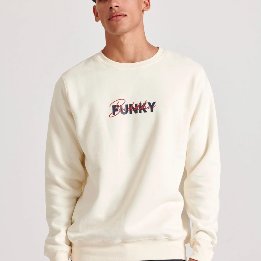 FUNKY BUDDHA Φούτερ με τύπωμα στο στήθος