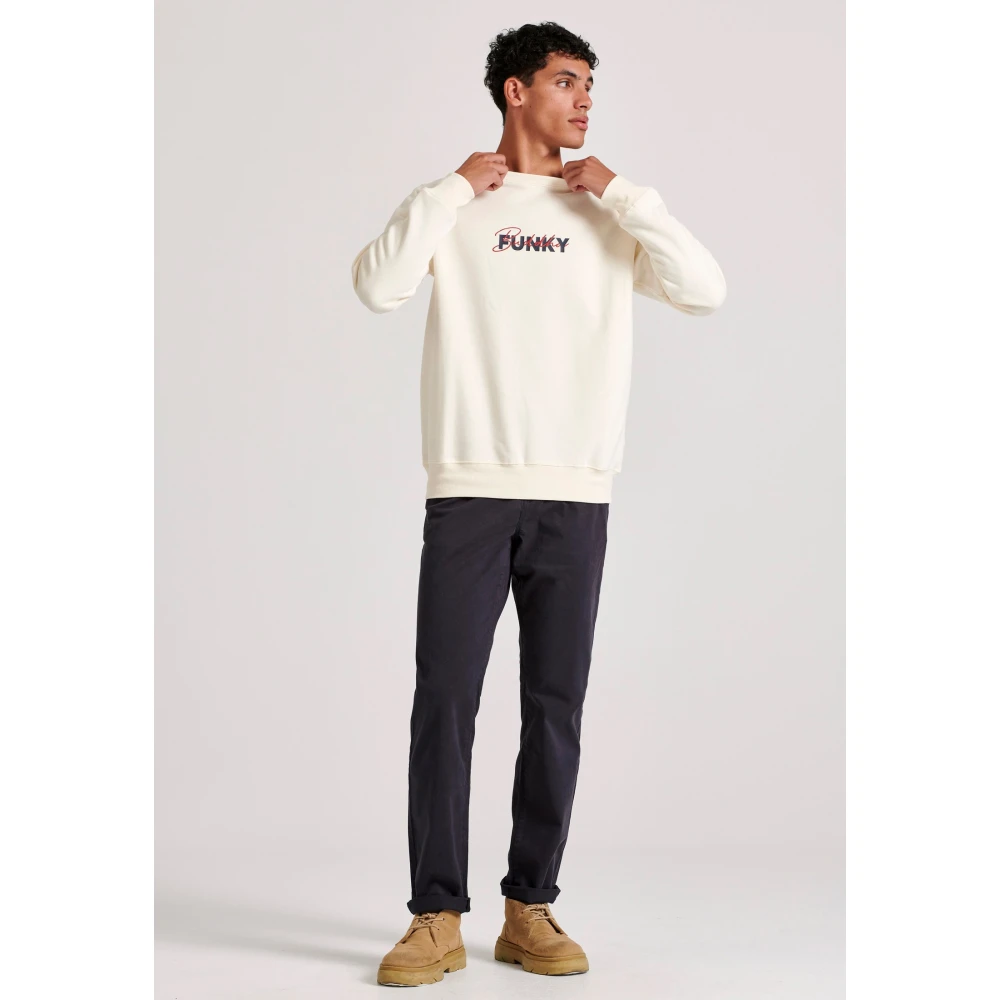 FUNKY BUDDHA Φούτερ με τύπωμα στο στήθος