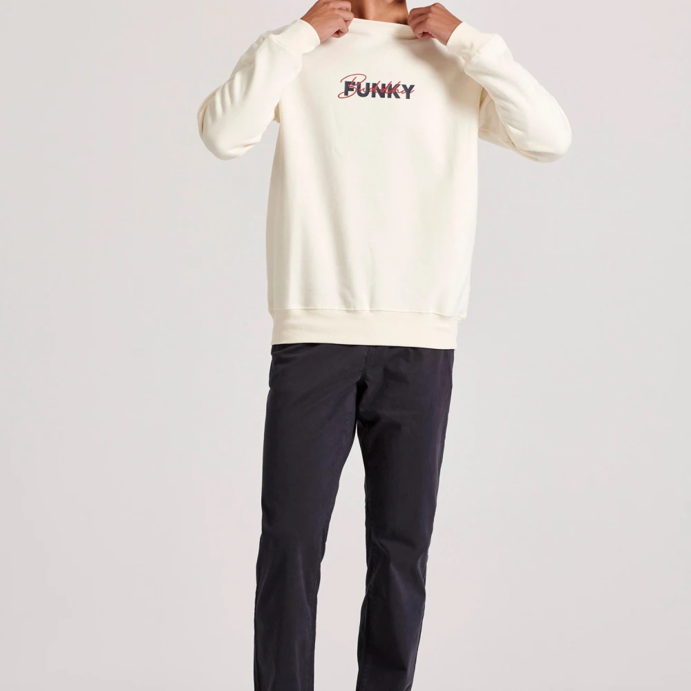 FUNKY BUDDHA Φούτερ με τύπωμα στο στήθος