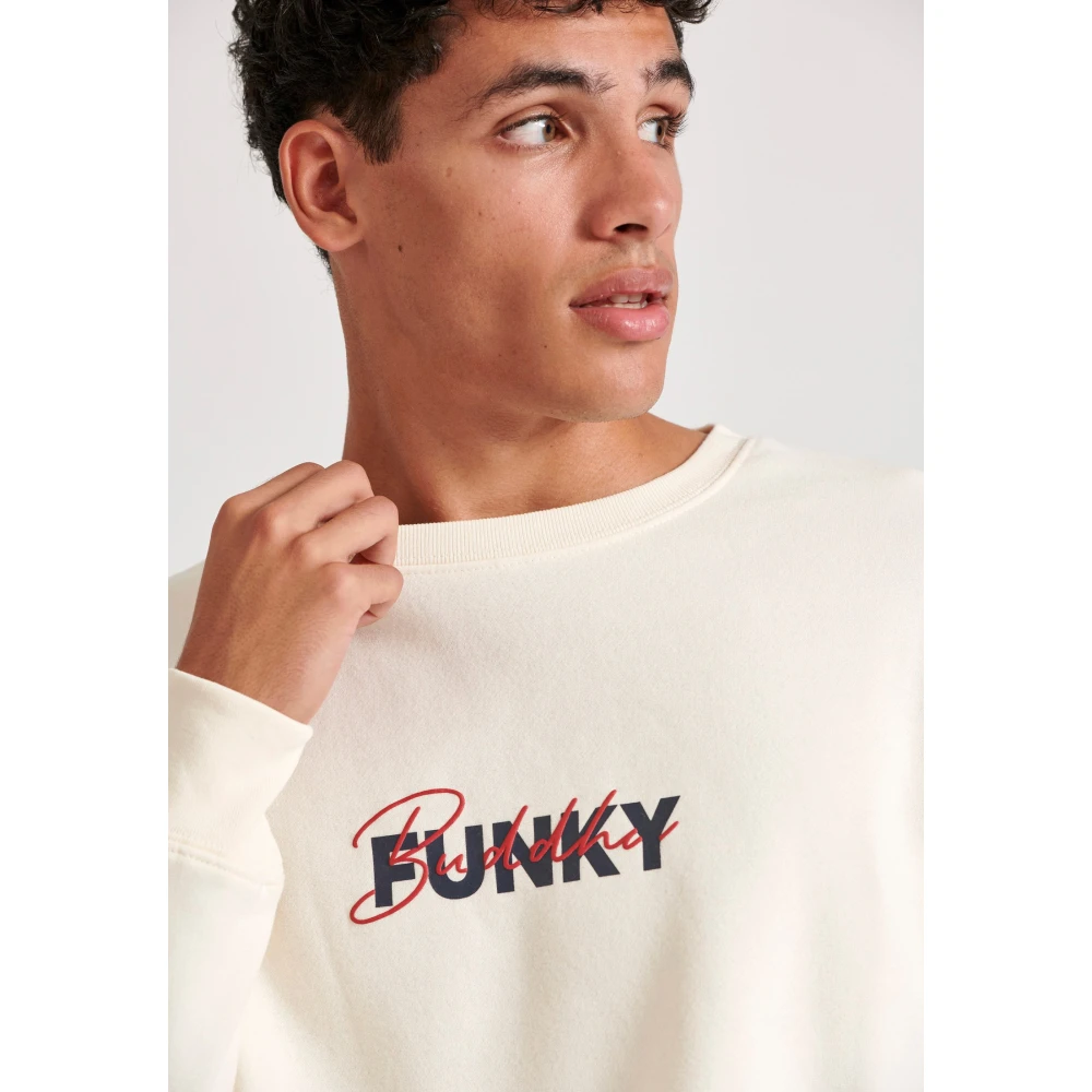 FUNKY BUDDHA Φούτερ με τύπωμα στο στήθος