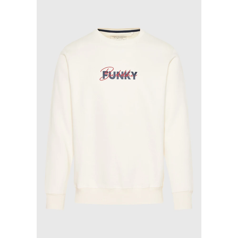 FUNKY BUDDHA Φούτερ με τύπωμα στο στήθος