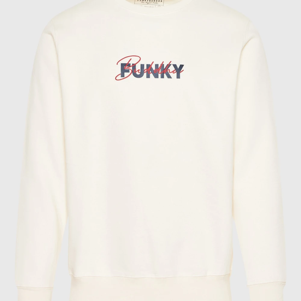 FUNKY BUDDHA Φούτερ με τύπωμα στο στήθος