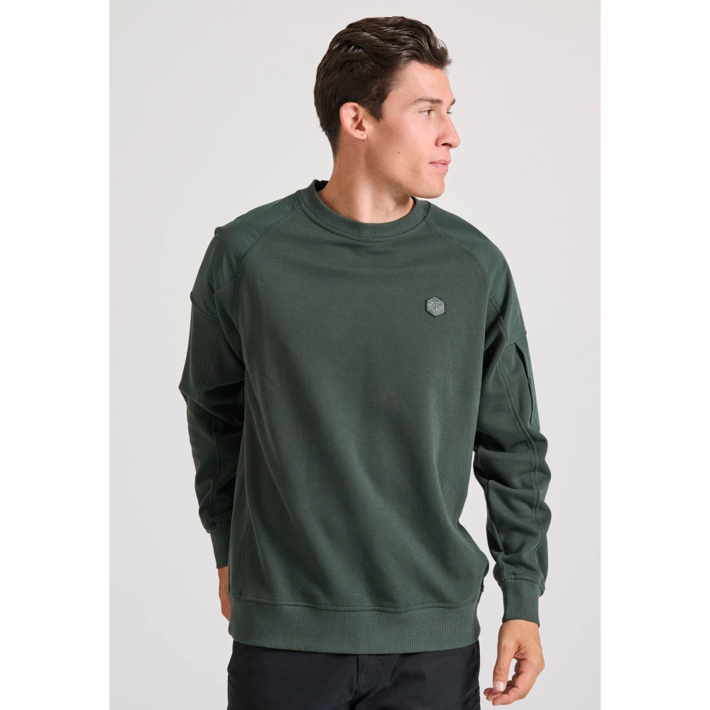 FUNKY BUDDHA Φούτερ με ανάγλυφη υφή και λεπτομέρεια στο μανίκι