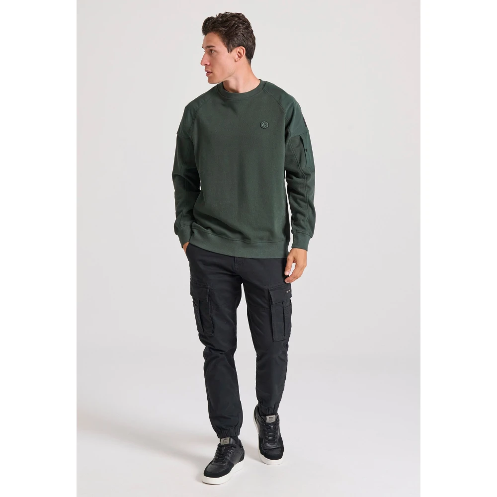 FUNKY BUDDHA Φούτερ με ανάγλυφη υφή και λεπτομέρεια στο μανίκι