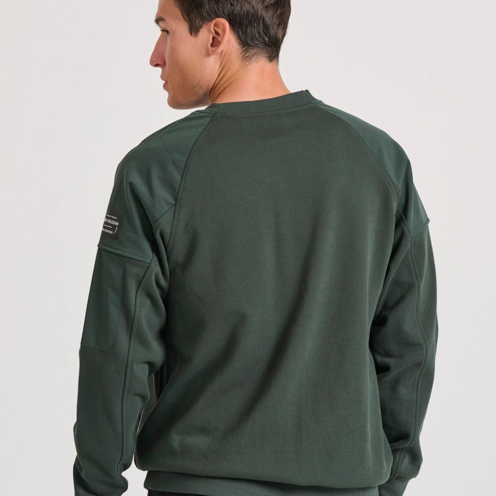 FUNKY BUDDHA Φούτερ με ανάγλυφη υφή και λεπτομέρεια στο μανίκι