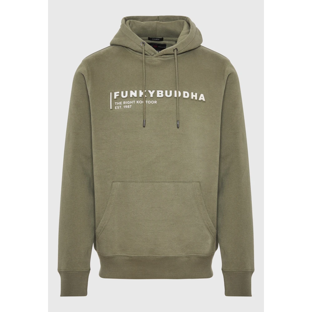 FUNKY BUDDHA Φούτερ με κουκούλα και 3D branded τύπωμα