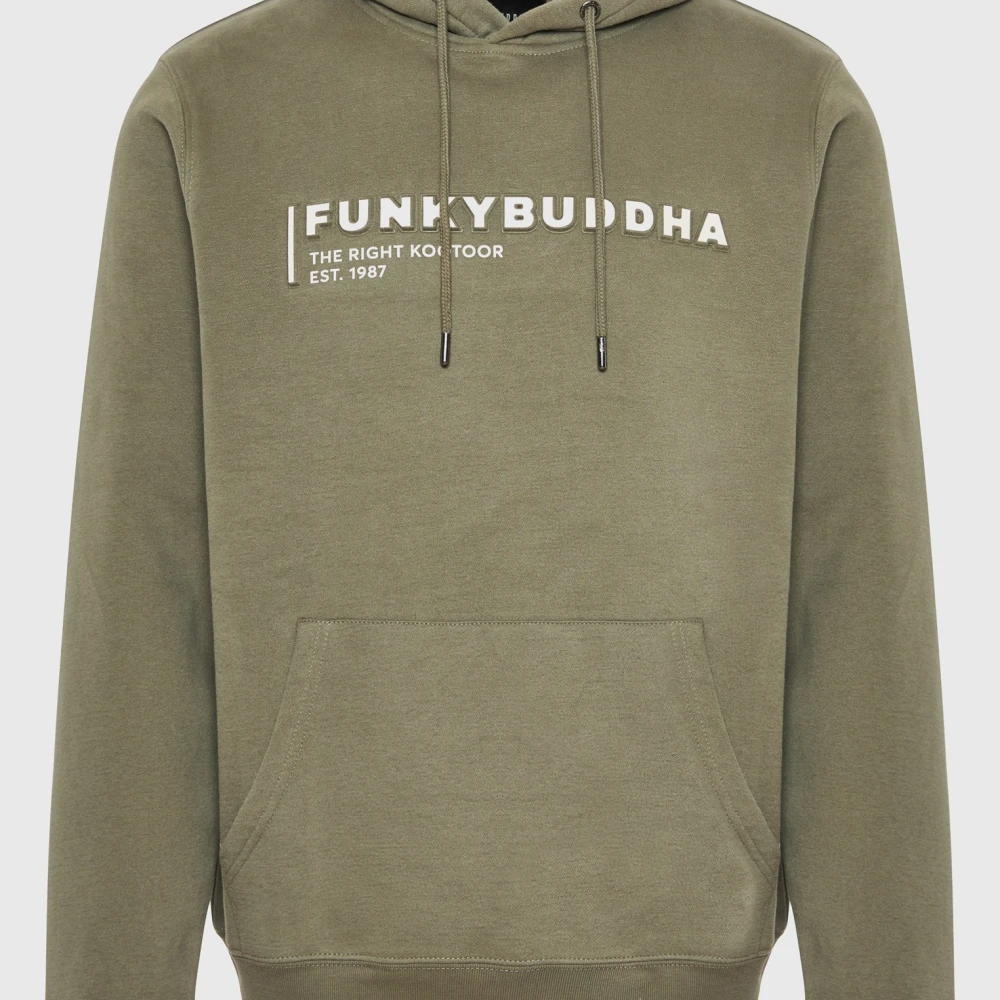 FUNKY BUDDHA Φούτερ με κουκούλα και 3D branded τύπωμα