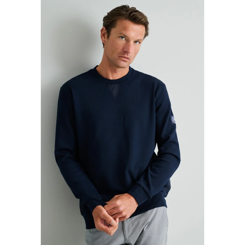 NAVY & GREEN Μπλούζα Φούτερ Λαιμόκοψη 24EY.018/R Ανδρικό