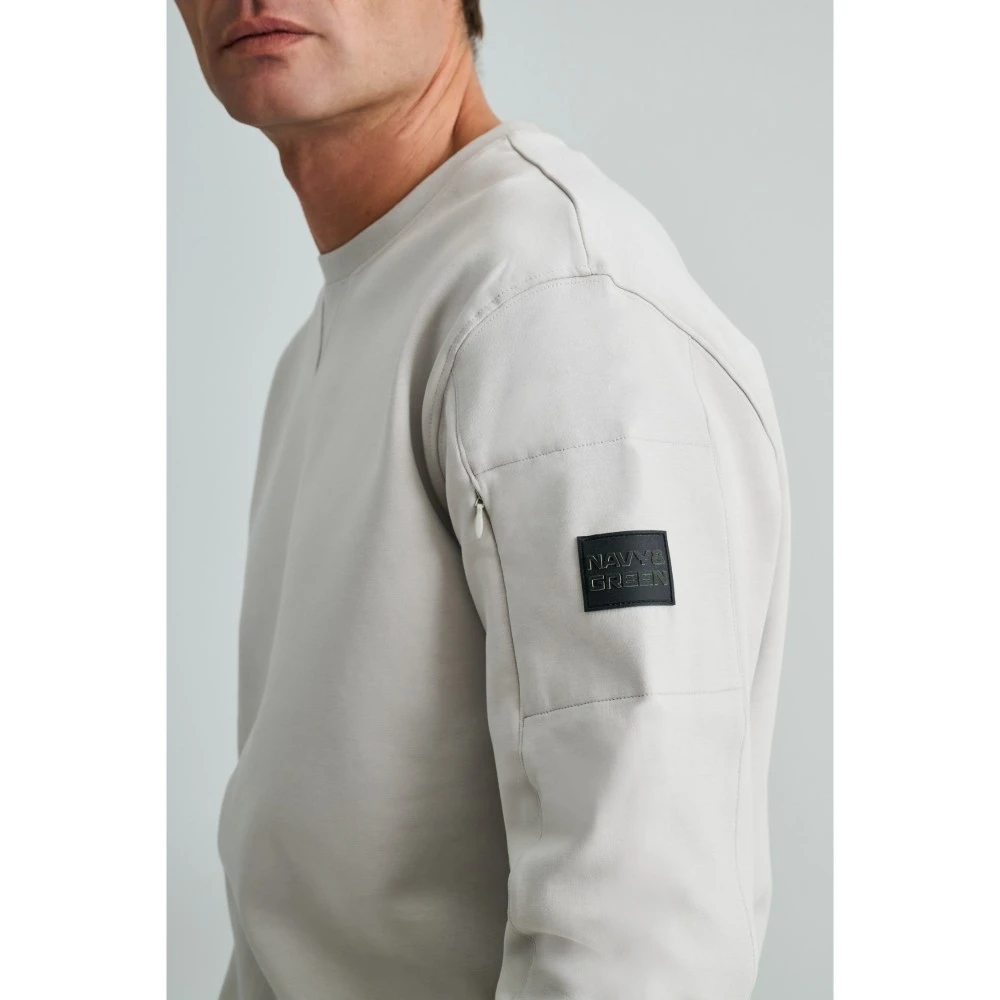 NAVY & GREEN Μπλούζα Φούτερ Λαιμόκοψη 24TU.328/P Ανδρικό