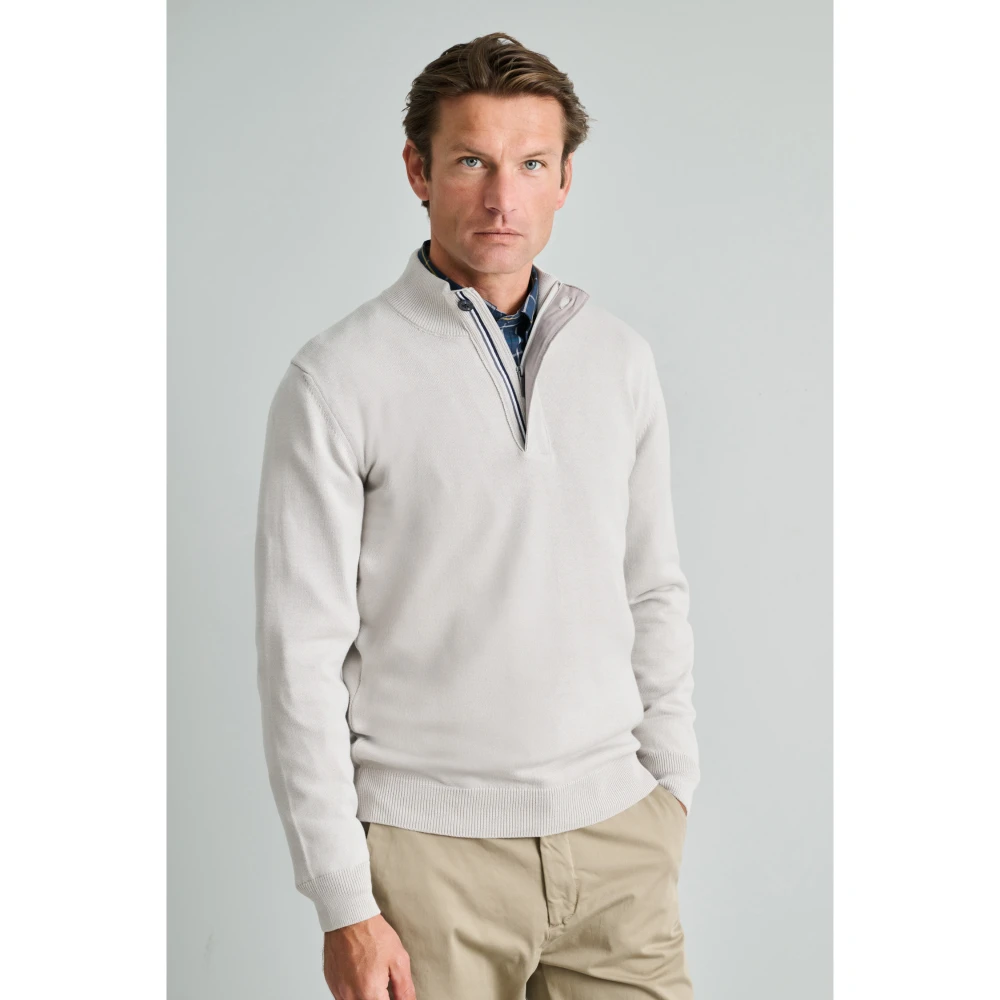 NAVY & GREEN Πλεκτό 10GG Βαμβακερό Ανδρικό