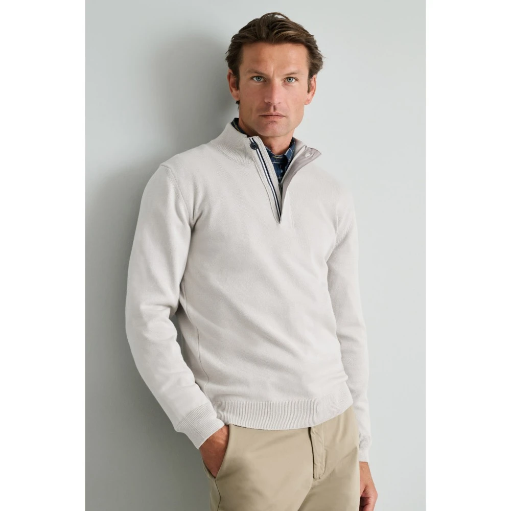 NAVY & GREEN Πλεκτό 10GG Βαμβακερό Ανδρικό