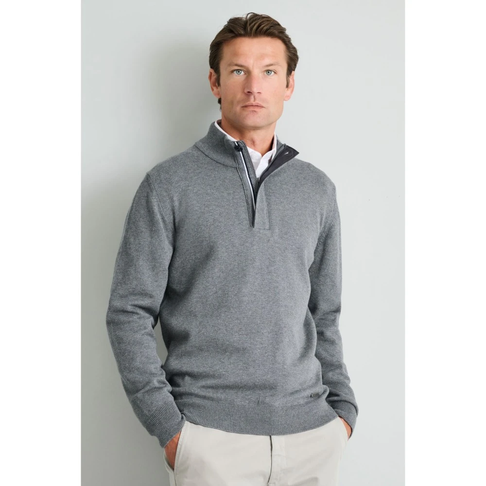 NAVY & GREEN Πλεκτό 10GG Βαμβακερό Ανδρικό