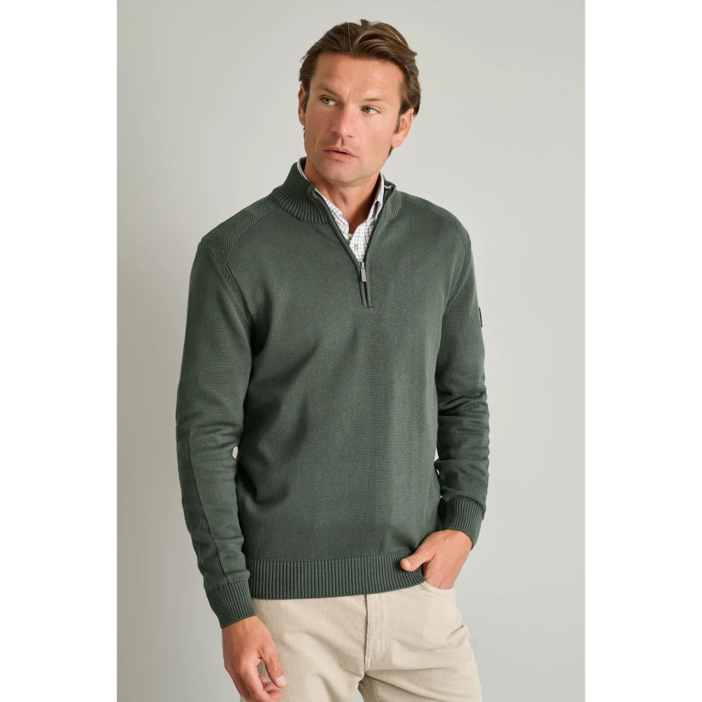 NAVY & GREEN Πλεκτό 10GG Βαμβακερό Ανδρικό