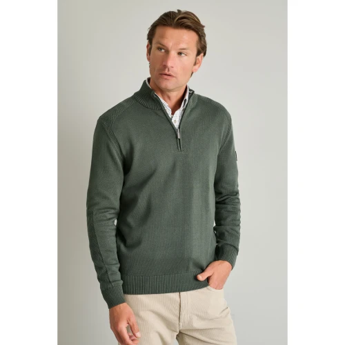 NAVY & GREEN Πλεκτό 10GG Βαμβακερό Ανδρικό