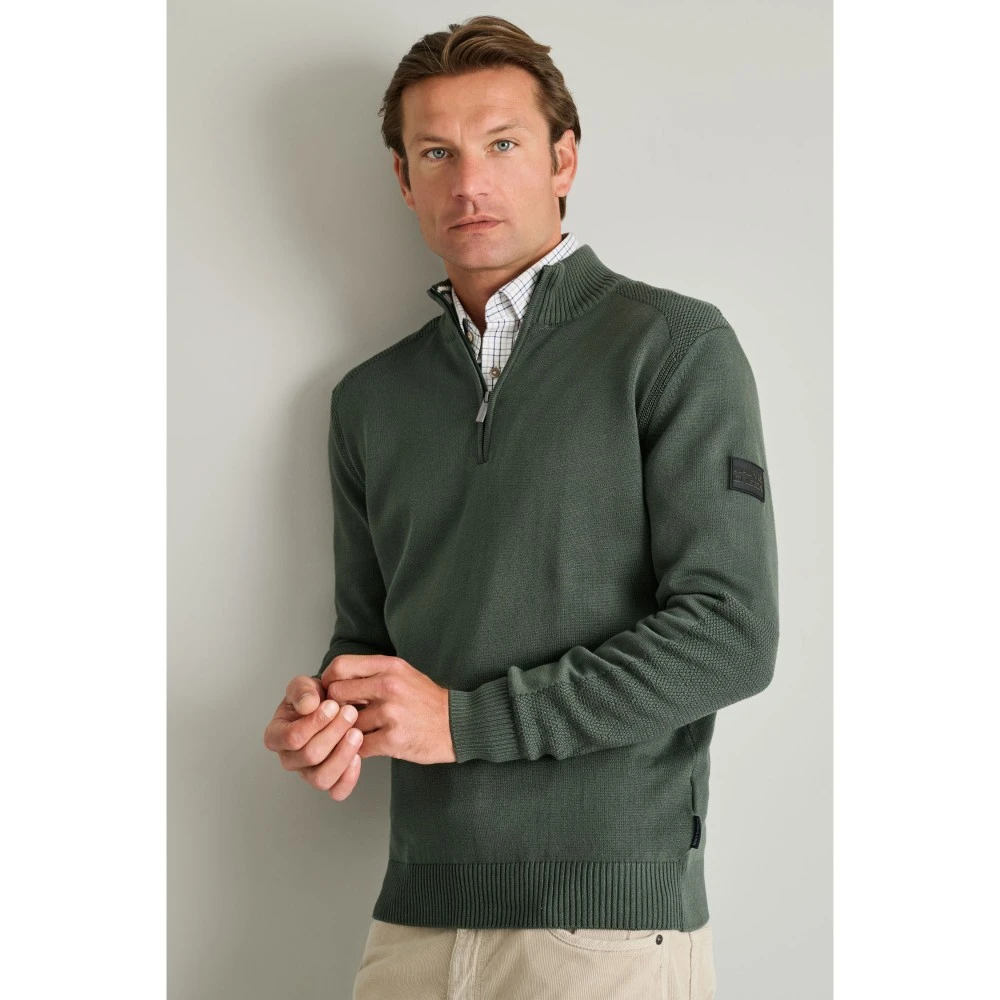 NAVY & GREEN Πλεκτό 10GG Βαμβακερό Ανδρικό