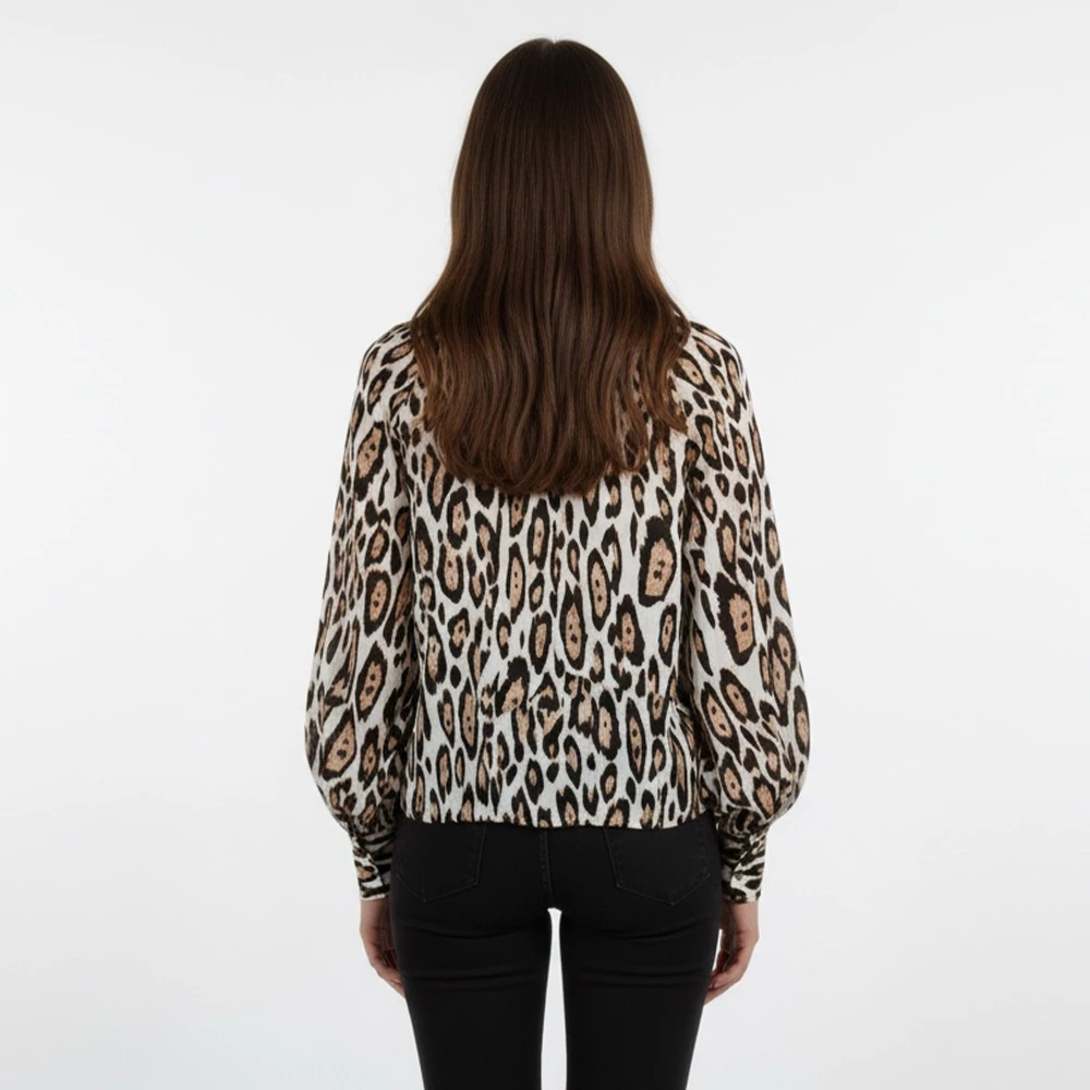 CAVALIERI Μπλούζα Μακρυμάνικη με Φιόγκο και Εμπριμέ Σχέδιο