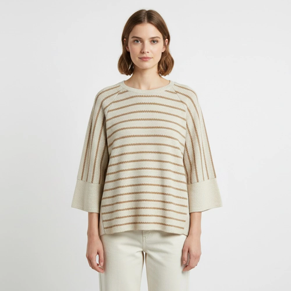 CAVALIERI Μπλούζα Ριγέ με Μανίκι 3/4