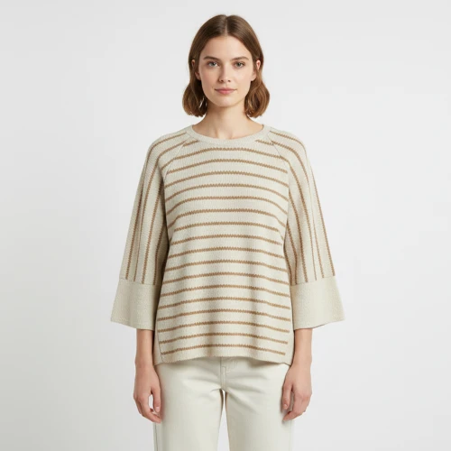 CAVALIERI Μπλούζα Ριγέ με Μανίκι 3/4