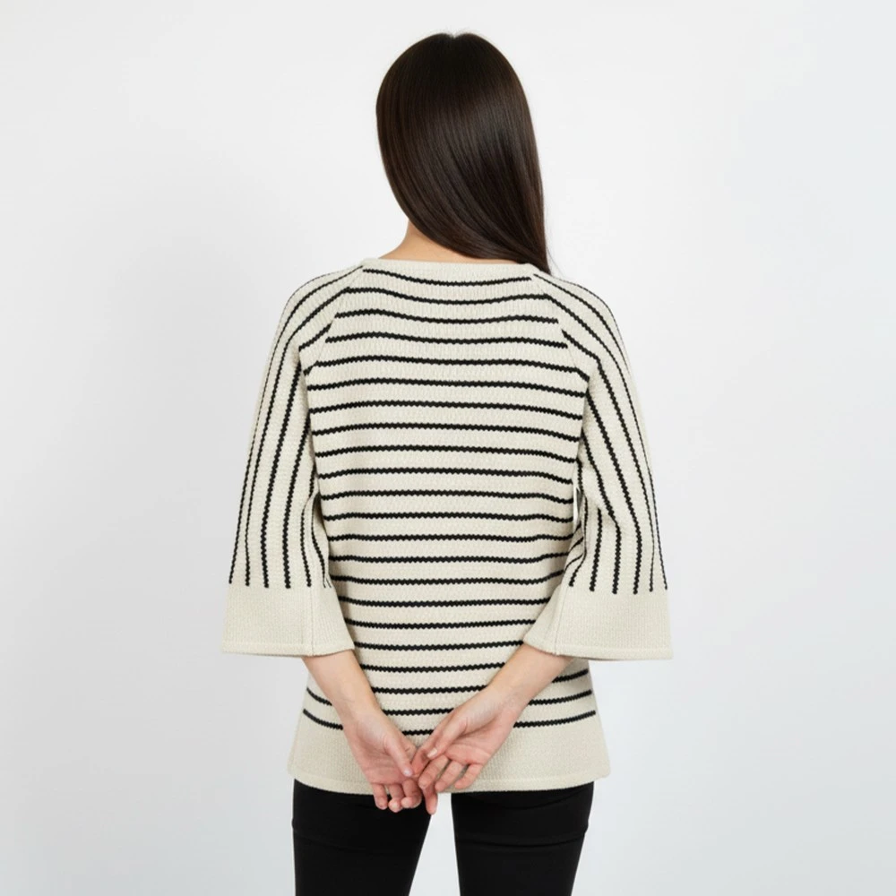 CAVALIERI Μπλούζα Ριγέ με Μανίκι 3/4