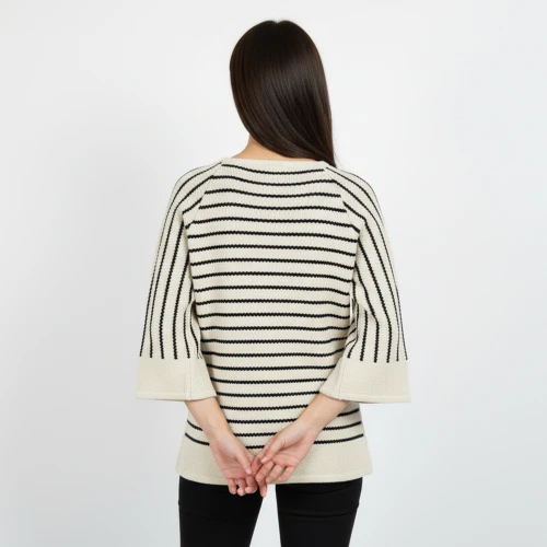 CAVALIERI Μπλούζα Ριγέ με Μανίκι 3/4