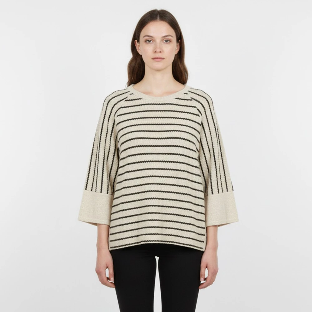 CAVALIERI Μπλούζα Ριγέ με Μανίκι 3/4