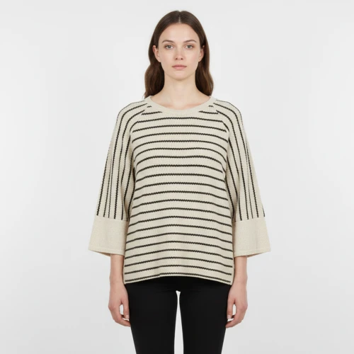 CAVALIERI Μπλούζα Ριγέ με Μανίκι 3/4