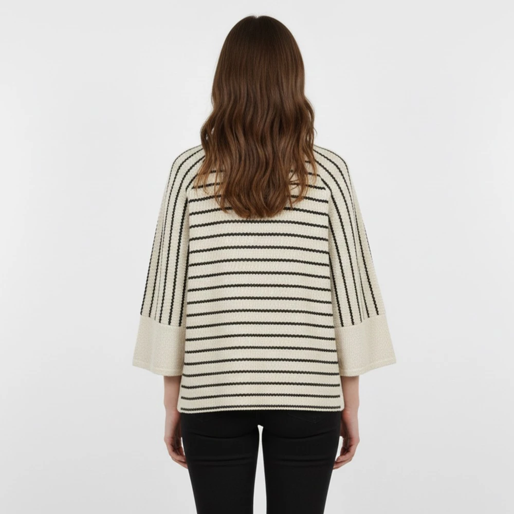 CAVALIERI Μπλούζα Ριγέ με Μανίκι 3/4