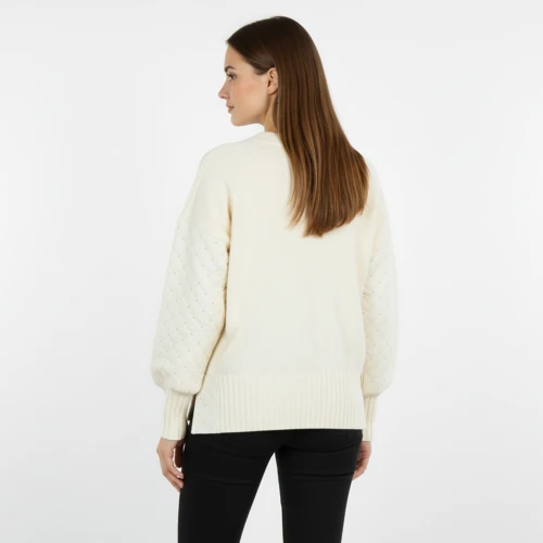 CAVALIERI Μπλούζα Πλεκτή με Φουσκωτό Μανίκι