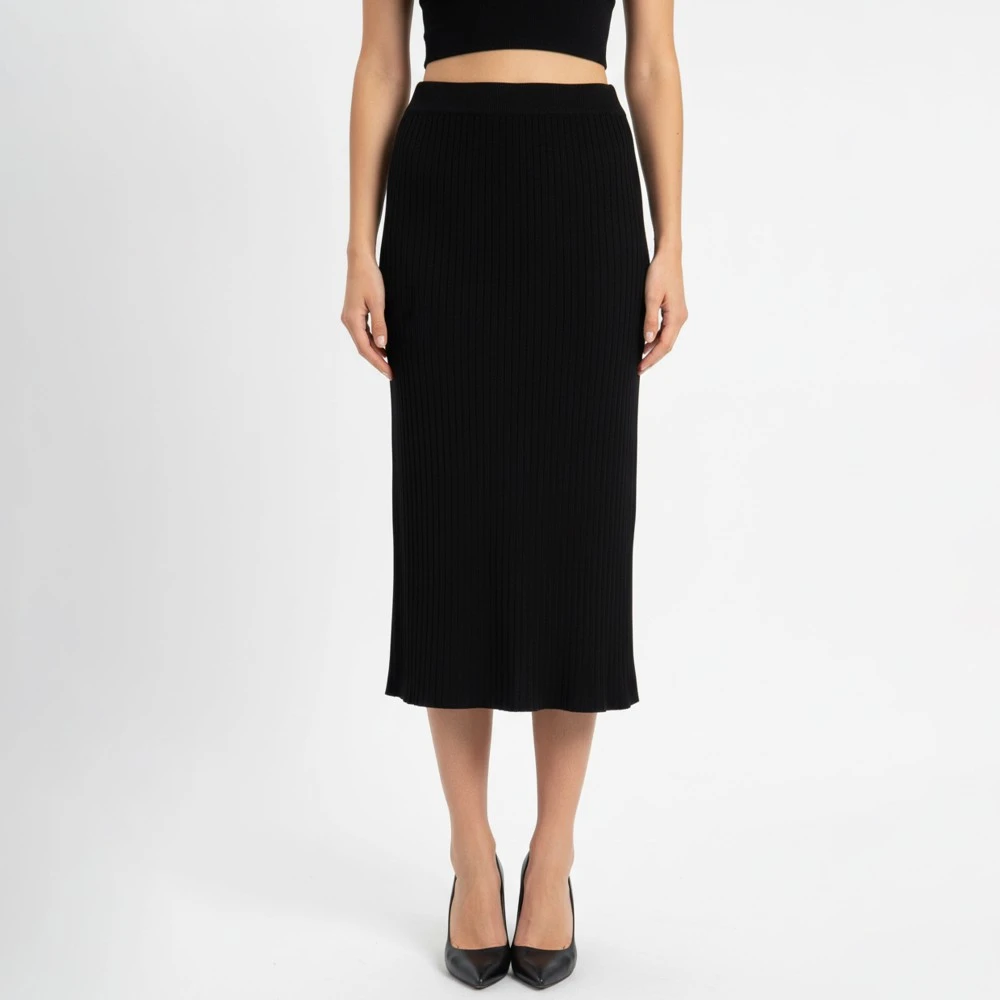 CAVALIERI Φούστα Πλεκτή Ίσια με Λάστιχο