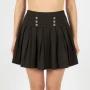 CAVALIERI Φούστα Κοντή με Χρυσά Κουμπιά