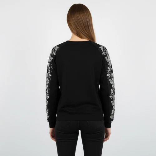 CAVALIERI Φούτερ με Λαιμόκοψη και Στρας στο Μανίκι