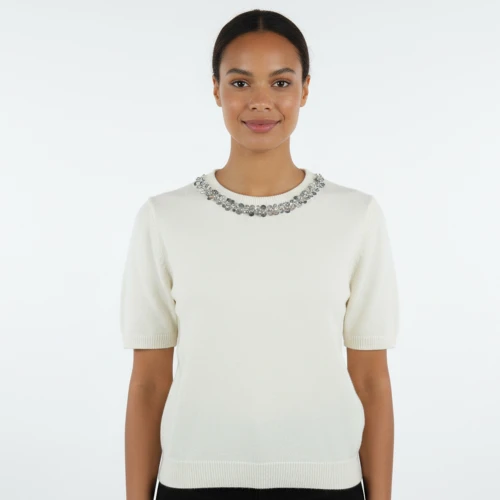 CAVALIERI Μπλούζα Πλεκτή Κοντομάνικη FF28001