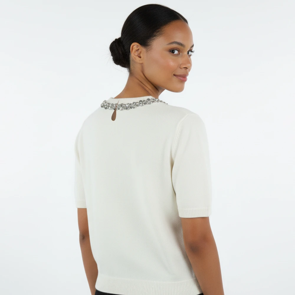 CAVALIERI Μπλούζα Πλεκτή Κοντομάνικη FF28001