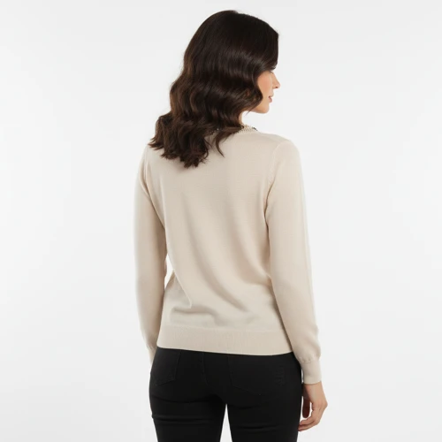 CAVALIERI Μπλούζα Πλεκτή με Στρας στον Γιακά