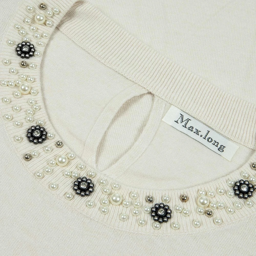 CAVALIERI Μπλούζα Πλεκτή με Στρας στον Γιακά