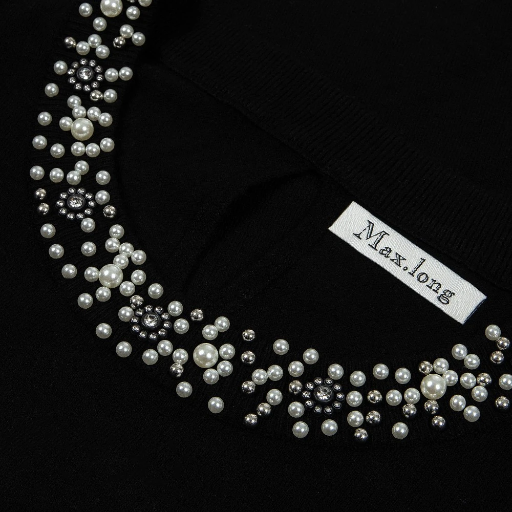 CAVALIERI Μπλούζα Πλεκτή με Στρας στον Γιακά