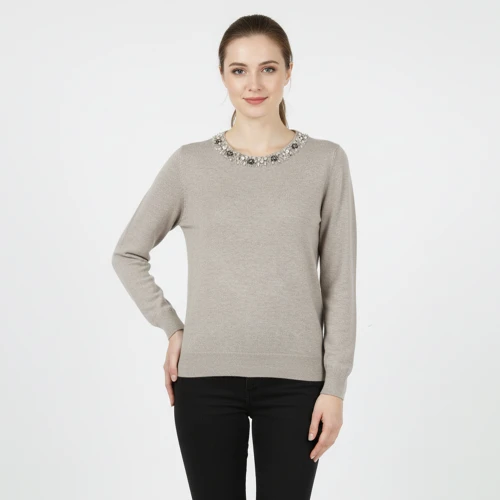 CAVALIERI Μπλούζα Πλεκτή με Στρας στον Γιακά